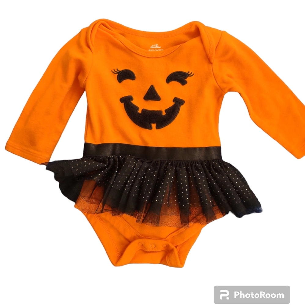 Celebrate Halloween Jack‎ o lantern Bodysuit with Tutu Size 6 - 9 Months